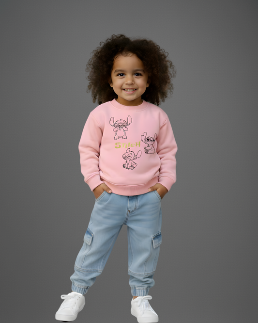 3 Stitches Sweatshirts- Pink