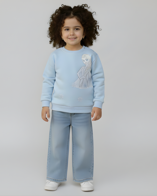 Frozen Thick Sweatshirt- Baby Blue