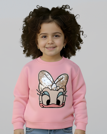 Daisy Thick Sweatshirt- Pink