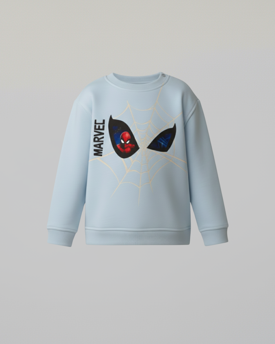 Spiderman power Thick sweatshirt- Baby Blue