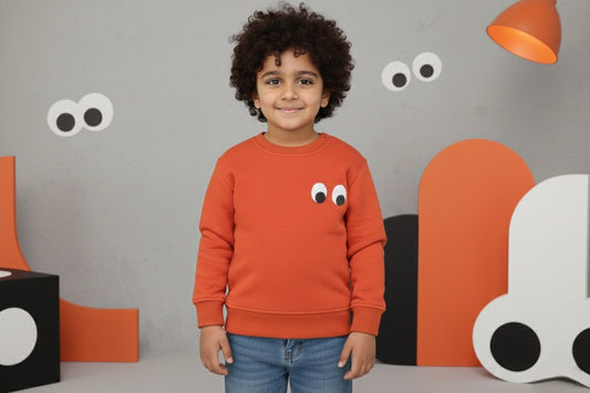 Eyes Sweatshirt- Orange