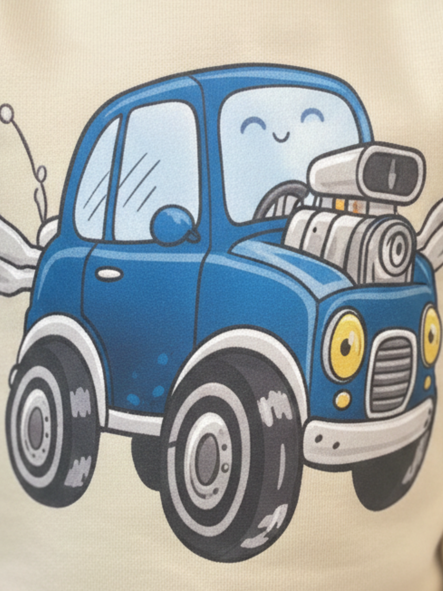 Cool Car Thick Sweatshirt- Beige