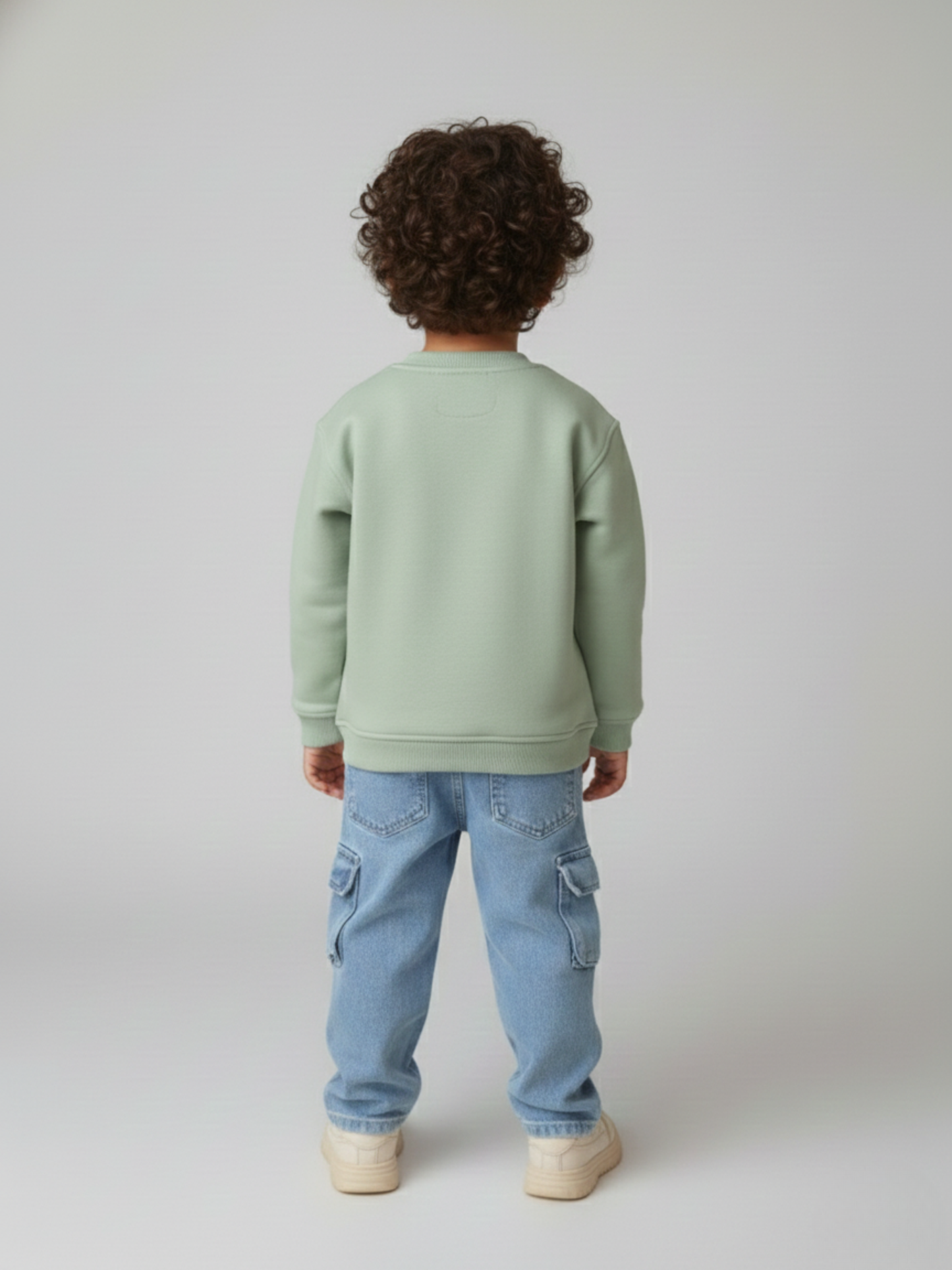 سويت شيرت هالو مينيون مطبوع شتوي للجنسين - منت جرين