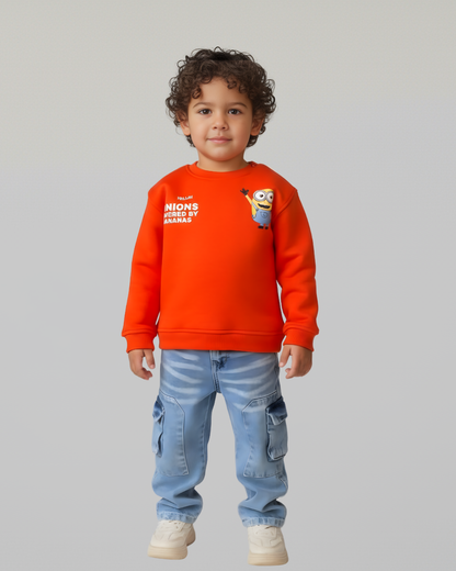 Minion Unisex Thick Sweatshirt- Orange