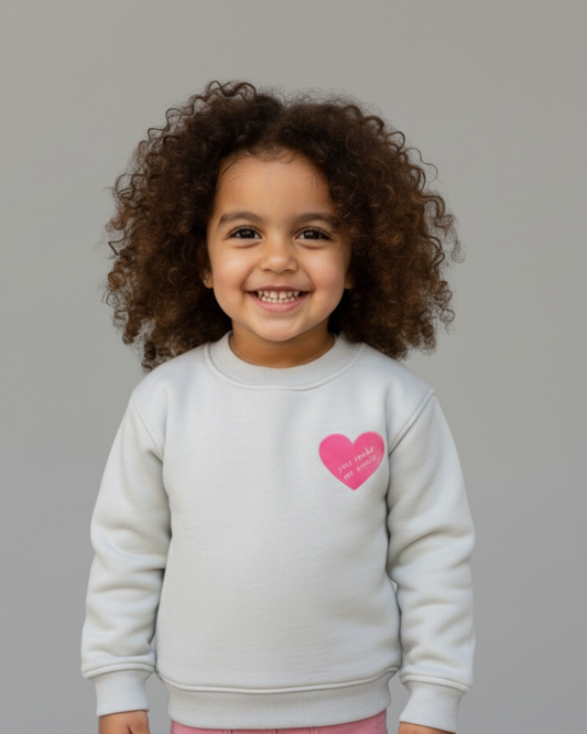 Minimal Heart Thick Sweatshirt- Gray