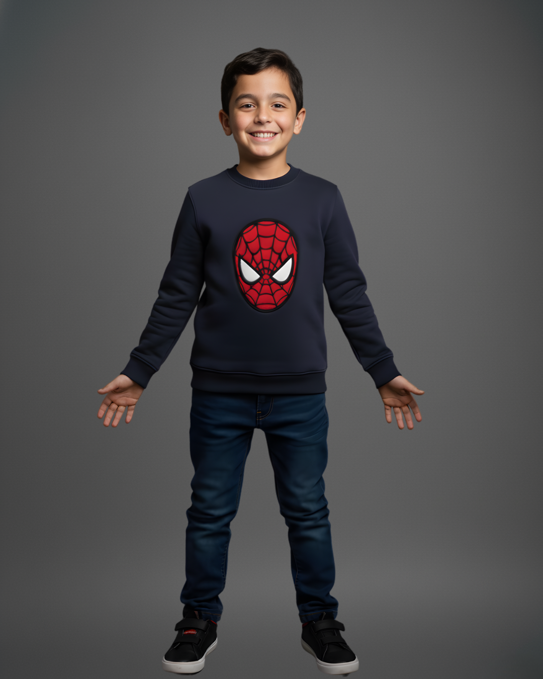 Urban Spider Thick Sweatshirt- Navy Blue