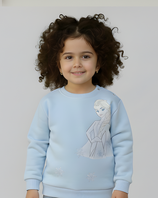 Frozen Thick Sweatshirt- Baby Blue