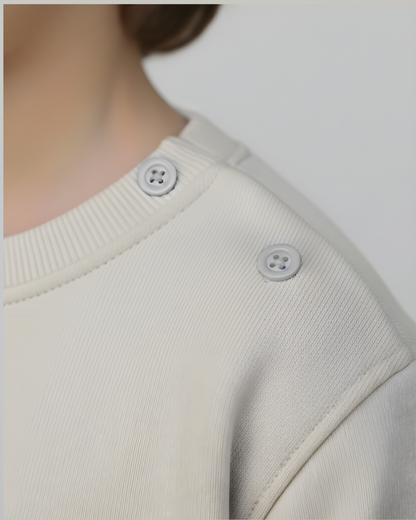 Happy Stitch Thick Sweatshirt- Gray