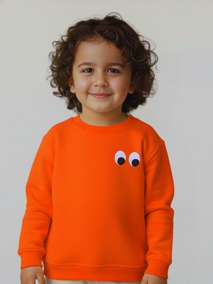 سويت شيرت العيون- برتقالي