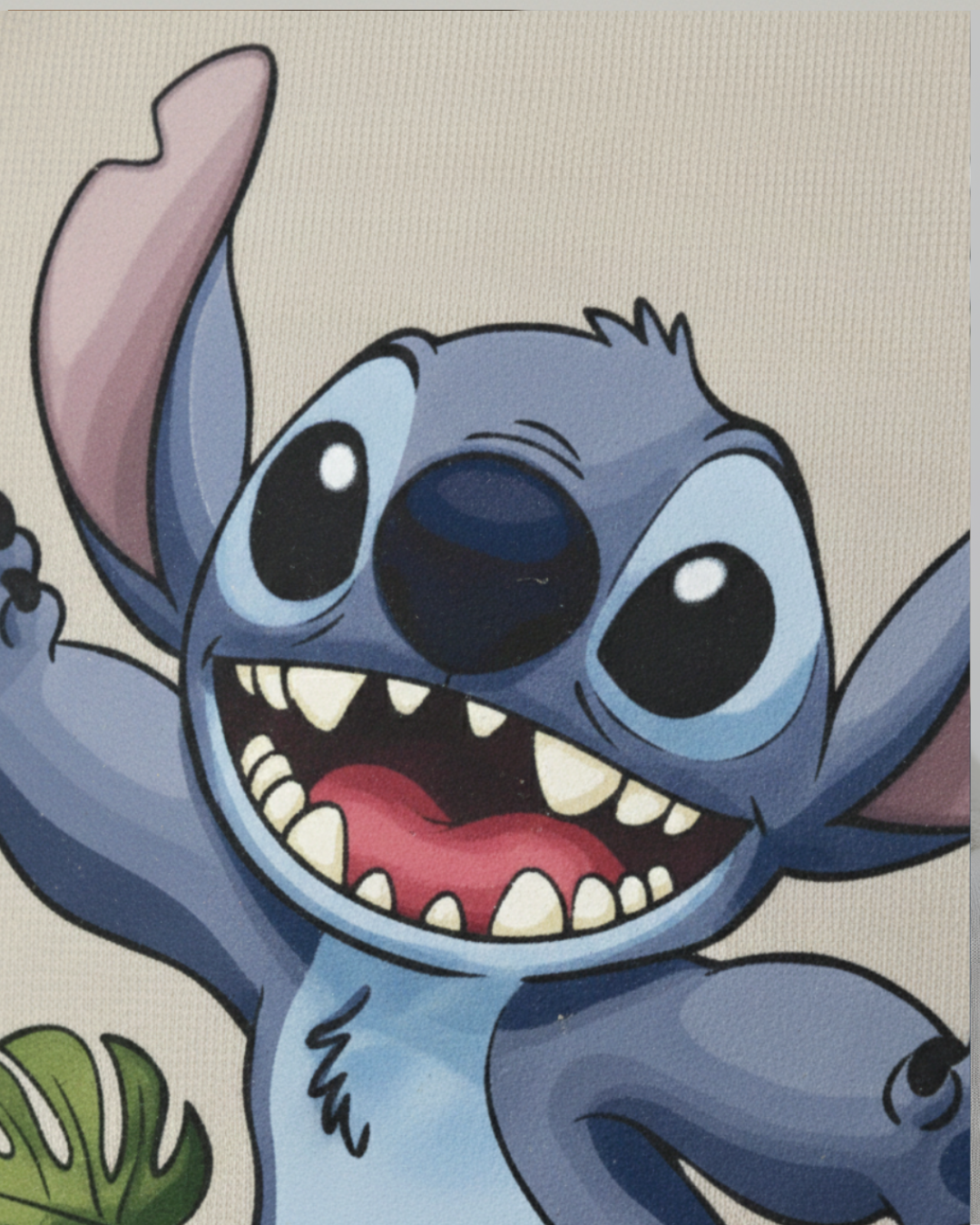 Happy Stitch Thick Sweatshirt- Gray