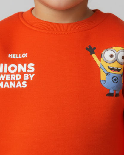 Minion Unisex Thick Sweatshirt- Orange