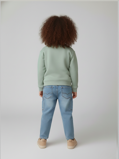 سويت شيرت هالو مينيون مطبوع شتوي للجنسين - منت جرين