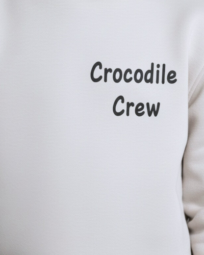 Croco Crew Hoodie- Gray