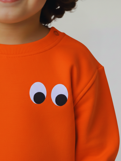 سويت شيرت العيون- برتقالي