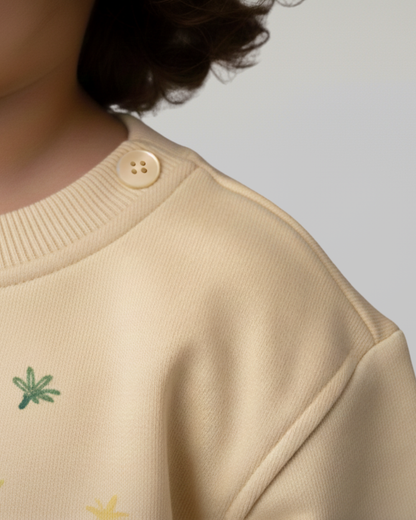 سويت شيرت عالم الديناصورات  للجنسين - بيج