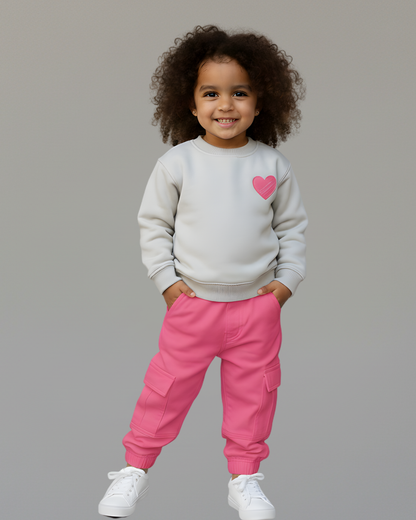 Minimal Heart Thick Sweatshirt- Gray