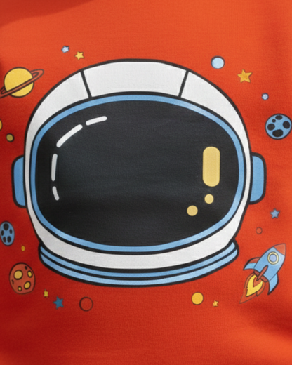 Space Buddy Thick Sweatshirt- Orange