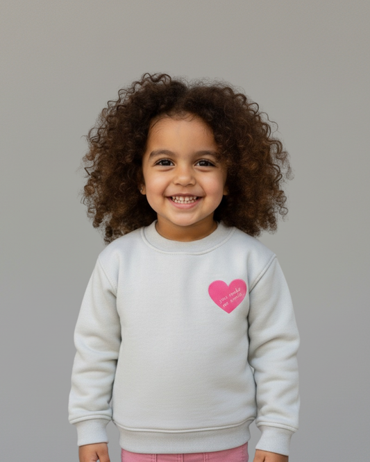 Minimal Heart Sweatshirt- Gray