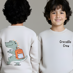 Croco Thick Sweatshirt- Gray