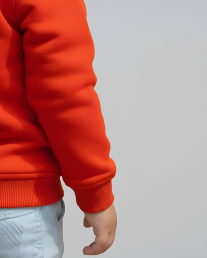 Space Buddy Thick Sweatshirt- Orange