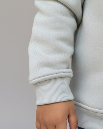 Minimal Heart Thick Sweatshirt- Gray