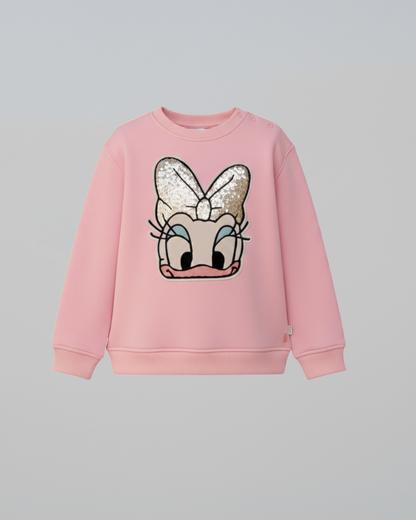Daisy Thick Sweatshirt- Pink