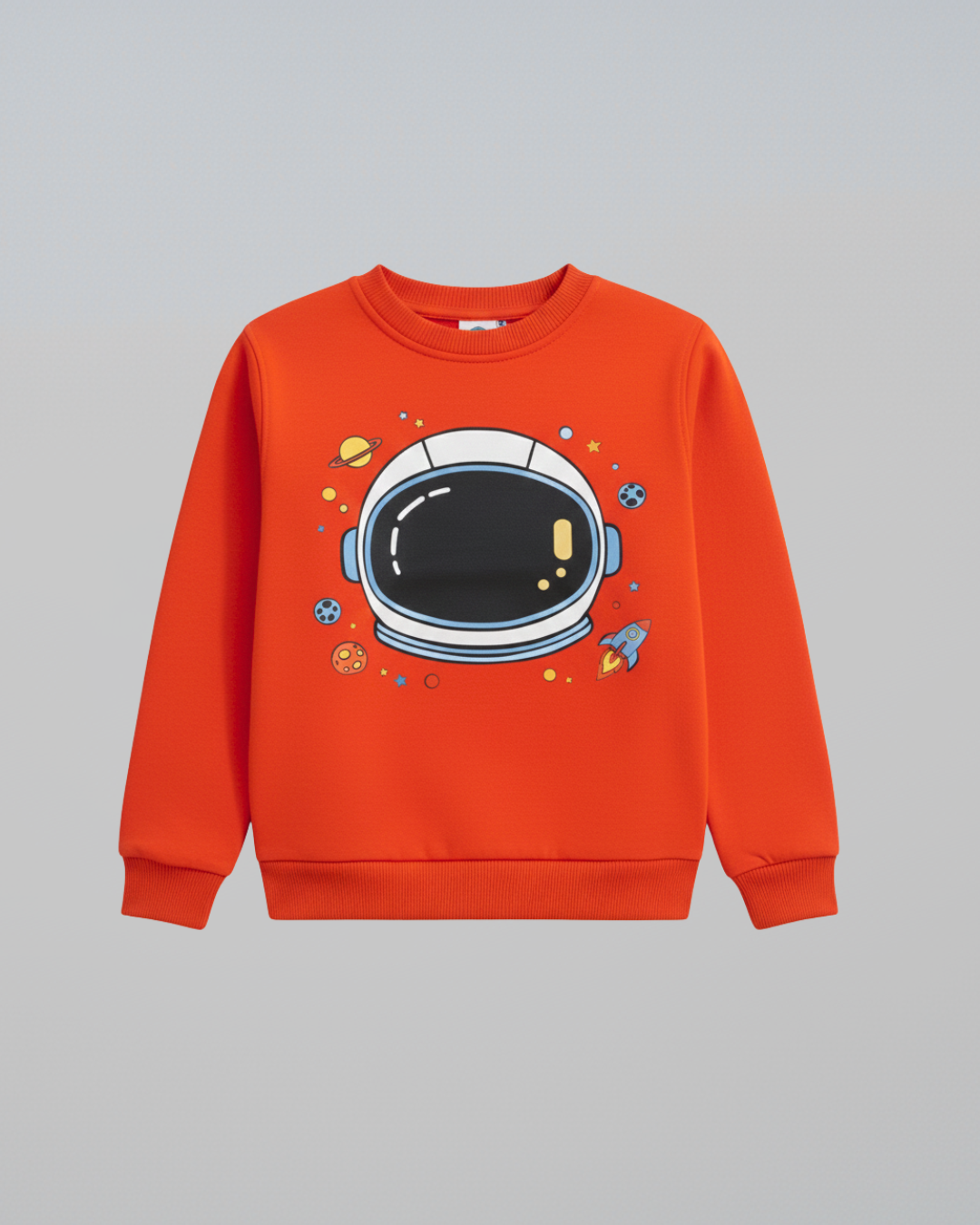 Space Buddy Thick Sweatshirt- Orange