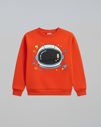 Space Buddy Thick Sweatshirt- Orange