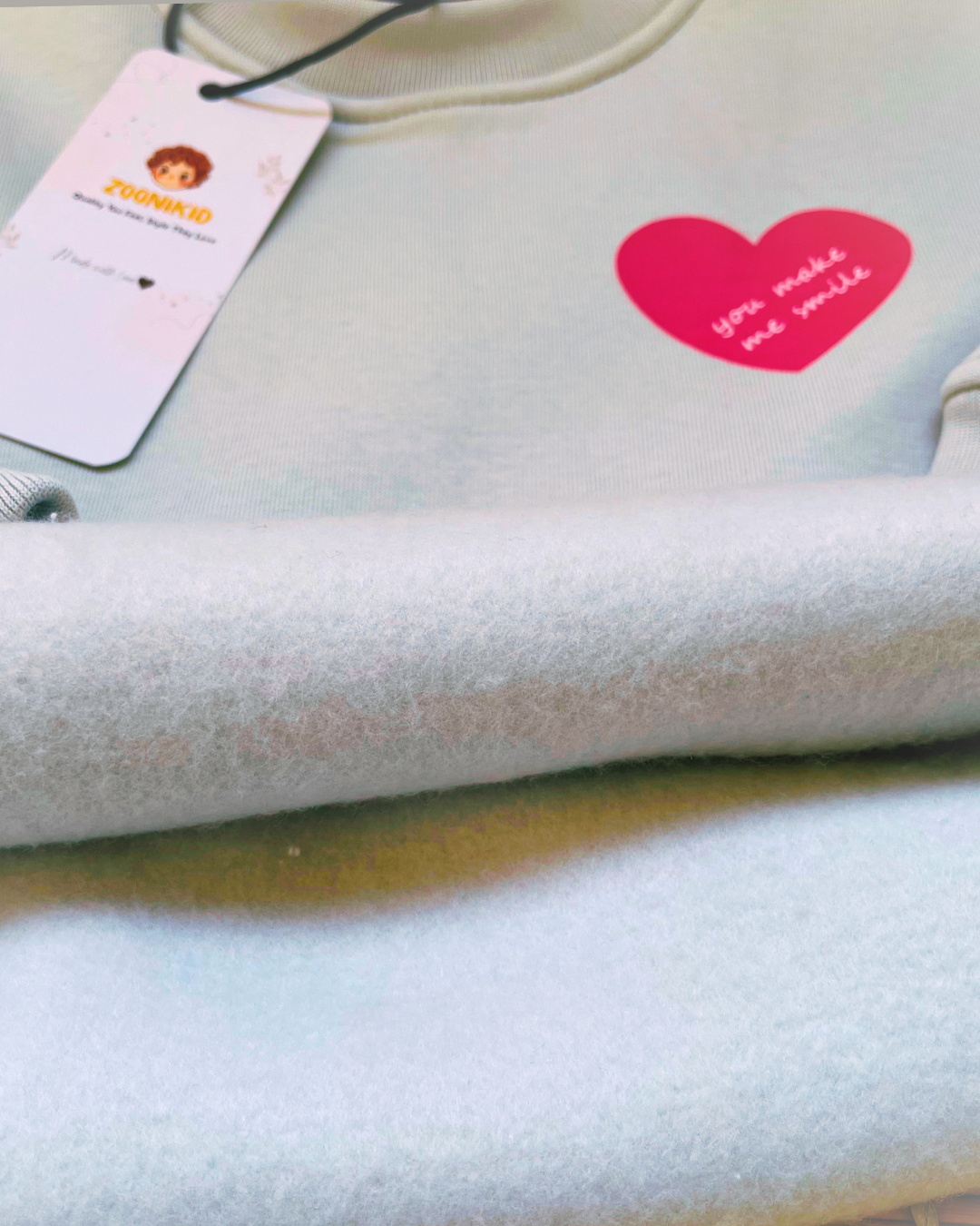 Minimal Heart Thick Sweatshirt- Gray