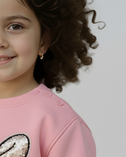 Daisy Thick Sweatshirt- Pink