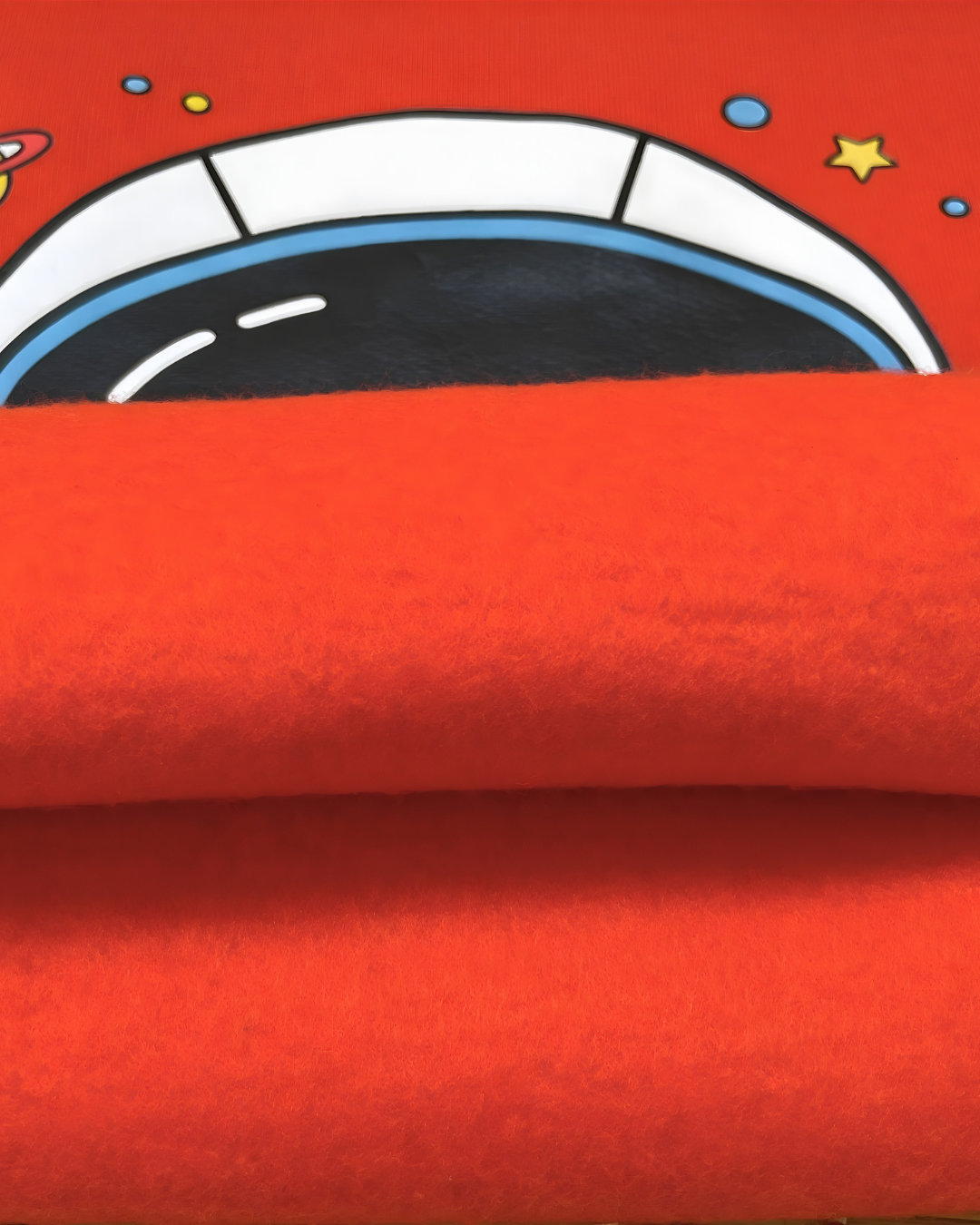 Space Buddy Thick Sweatshirt- Orange
