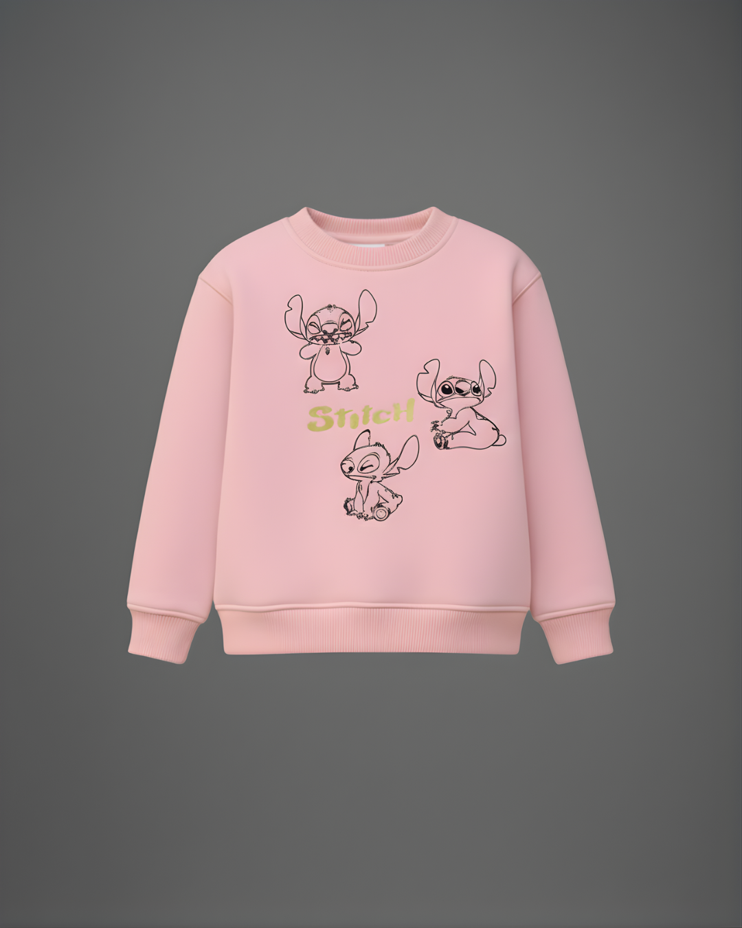 3 Stitches Thick Sweatshirts- Pink