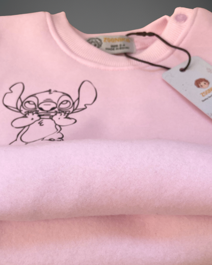 3 Stitches Thick Sweatshirts- Pink