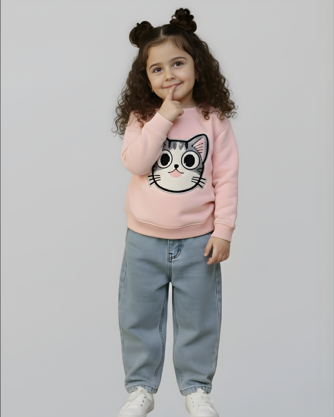 سويت شيرت كيتي- بينك