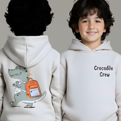 Croco Crew Hoodie- Gray