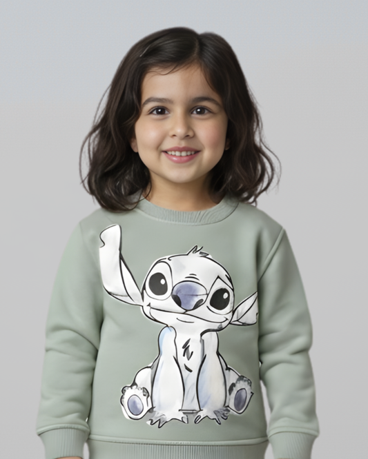 سويت شيرت ستيتش الكيوت للجنسين - أخضر مينت