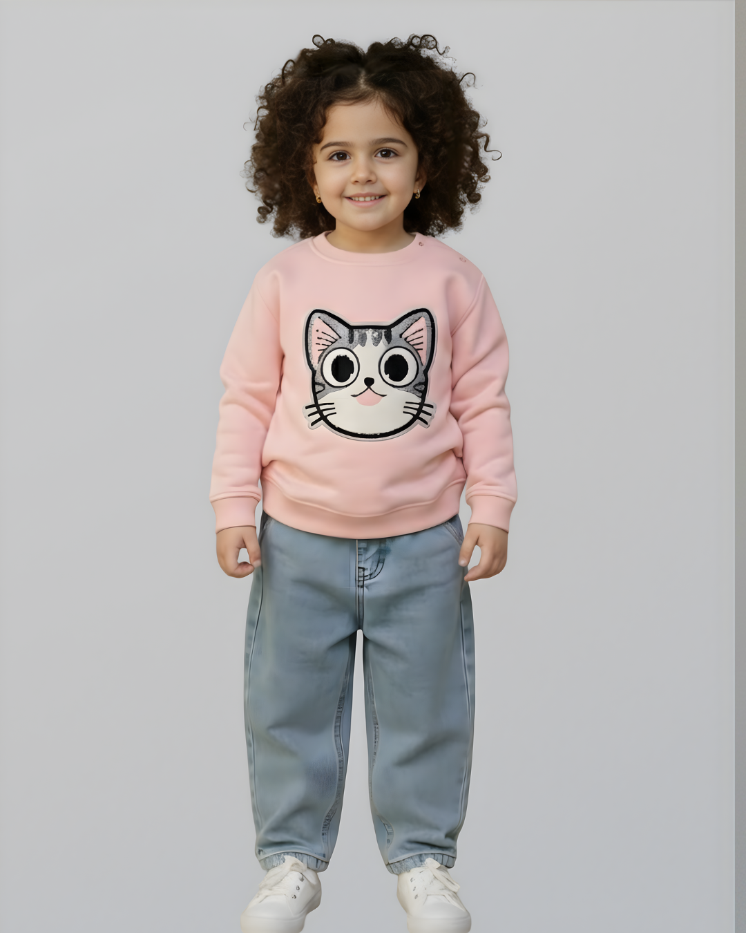 سويت شيرت كيتي- بينك