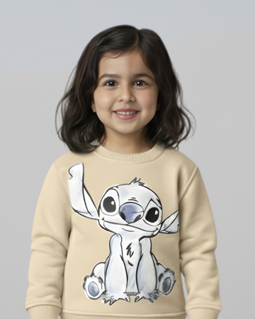 سويت شيرت ستيتش الكيوت للجنسين - بيج