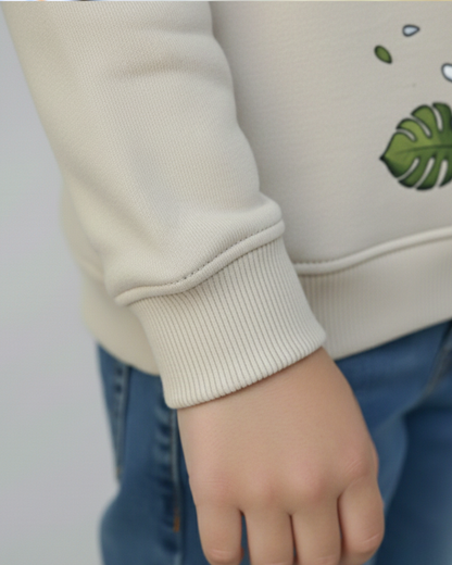 Happy Stitch Thick Sweatshirt- Gray