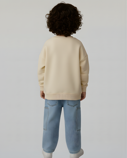 سويت شيرت عالم الديناصورات  للجنسين - بيج