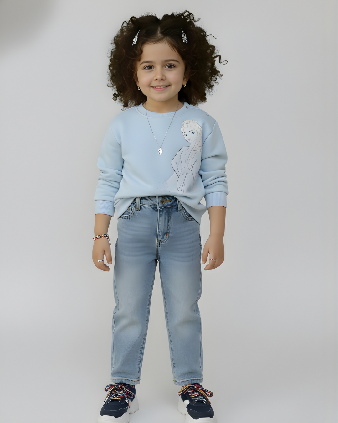 Frozen Thick Sweatshirt- Baby Blue