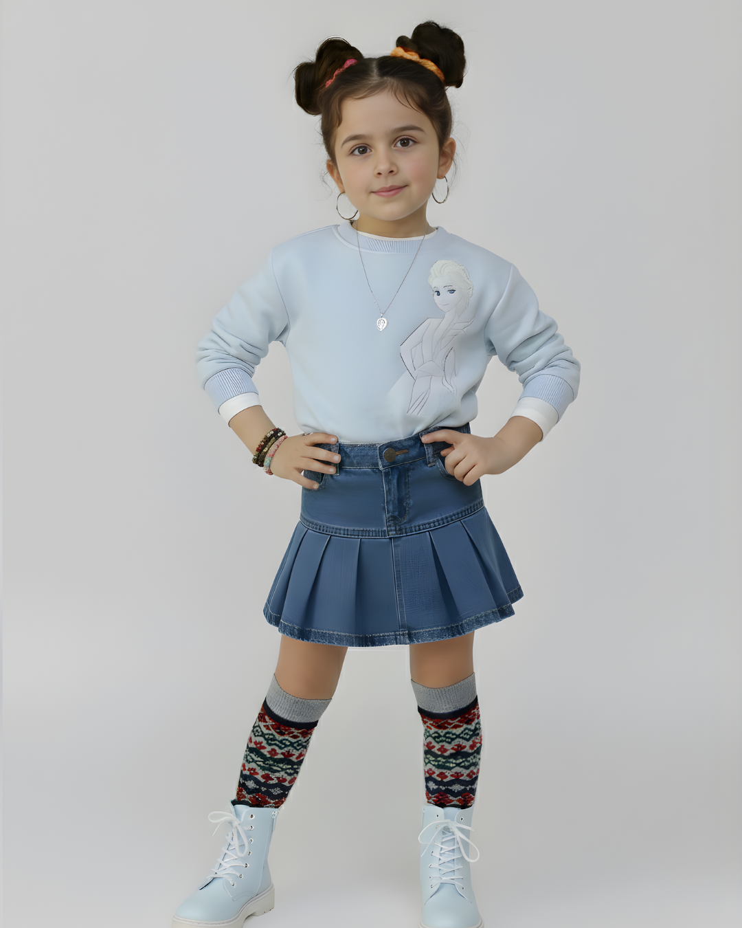 Frozen Thick Sweatshirt- Baby Blue