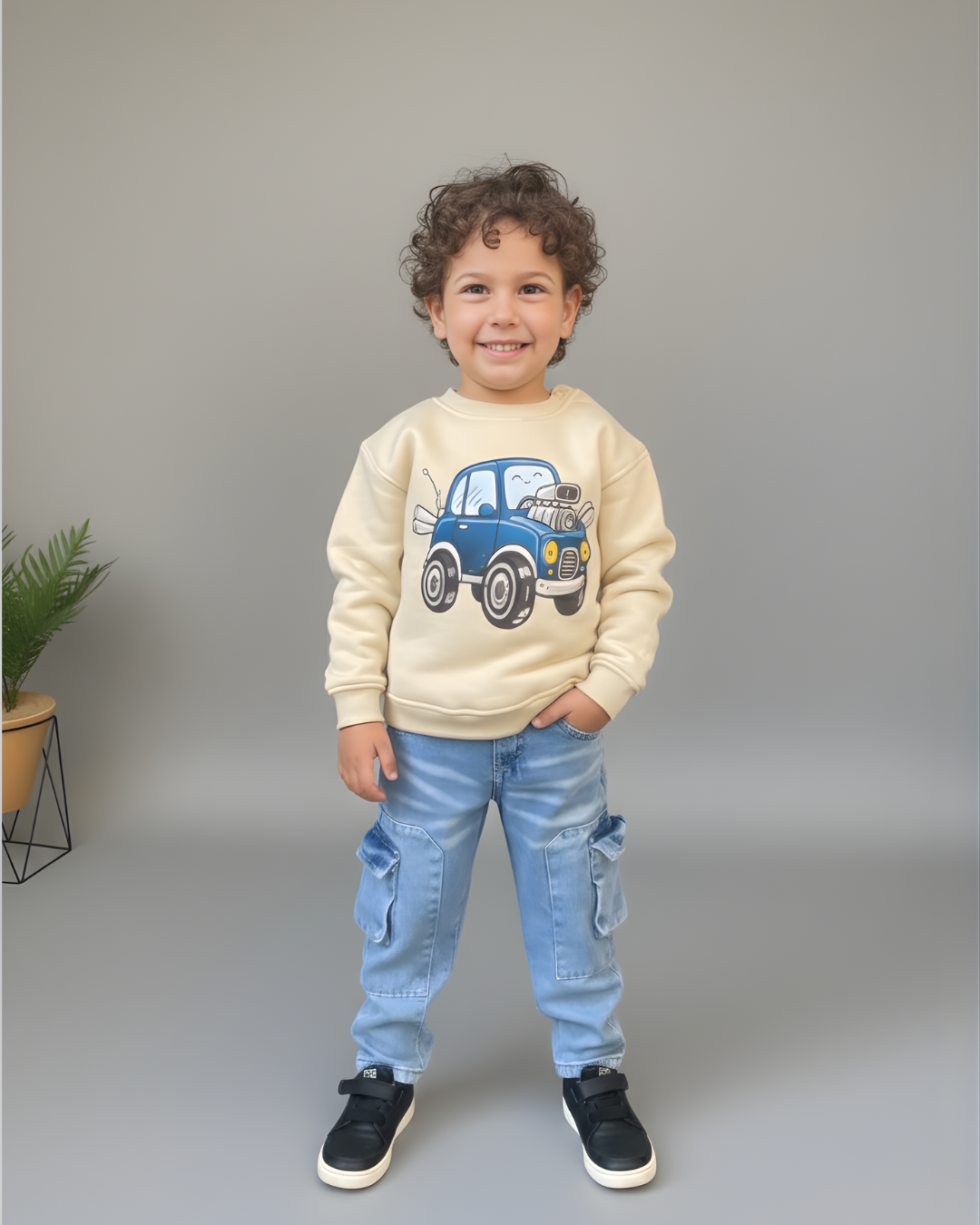 سويت شيرت أطفال بطبعة كول كار – بيج