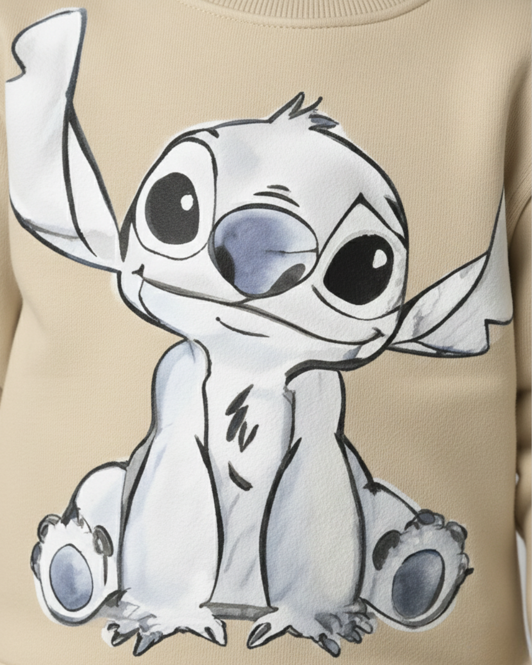 سويت شيرت ستيتش الكيوت للجنسين - بيج