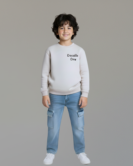 Croco Thick Sweatshirt- Gray